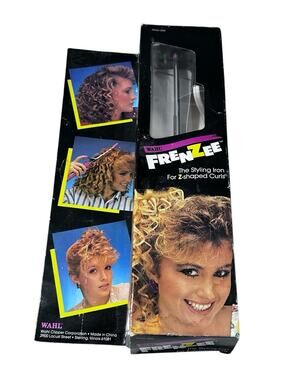 Wahl Frenzee Flat Styling Iron For Z Shaped Zigzag Curls Model 5250 80s Pink NIB